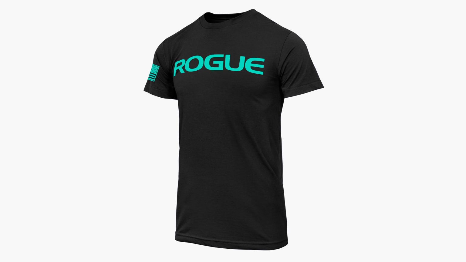 Rogue Basic Shirt Black Aqua Rogue Fitness